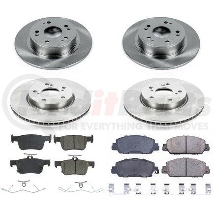 KOE8066 by POWERSTOP BRAKES - Disc Brake Pad and Rotor Kit - Low-Dust, Ceramic