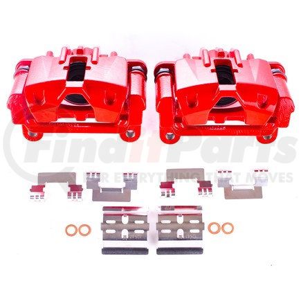 S5036 by POWERSTOP BRAKES - Red Powder Coated Calipers