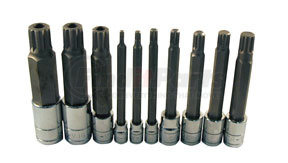 13781 by ATD TOOLS - 10 Pc. 4.5" Long  Triple Square XZN Bit Socket Set