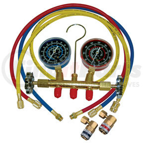 3687 by ATD TOOLS - R134A BRASS MANIFOLD GAUGE SET