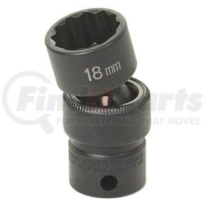 1121UM by GREY PNEUMATIC - 3/8" Drive x 21mm 12 Point Standard Universal Socket