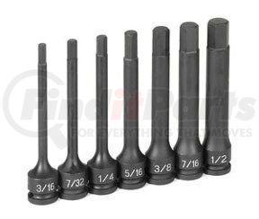1247H by GREY PNEUMATIC - 7-Piece 3/8 in. Drive SAE 4 in. Hex Impact Drive Socket Set