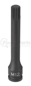 11104S by GREY PNEUMATIC - 3/8" Drive x M10 Triple Square Driver 4" Length