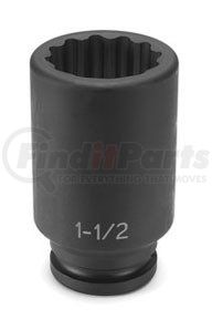 3150D by GREY PNEUMATIC - 3/4" Drive x 1-9/16" 12 Point Deep Impact Socket