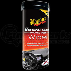 G4100 by MEGUIAR'S - Natural Shine Wipes, Restore Natural Color and Shine to Vinyl, Rubber & Plastic,Scotchgard Protector