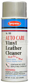 990 by SPRAYWAY - Vinyl and Leather Cleaner - 16 oz. Can, with Oil of Mink, Leather Scent