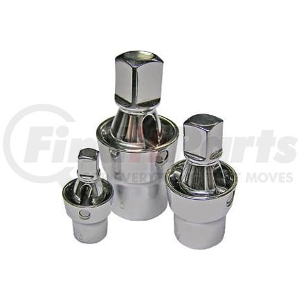 UJ45 by VIM TOOLS - 45 Degree, U-Joint Socket Adapter Set, 1/4", 3/8", 1/2" Included