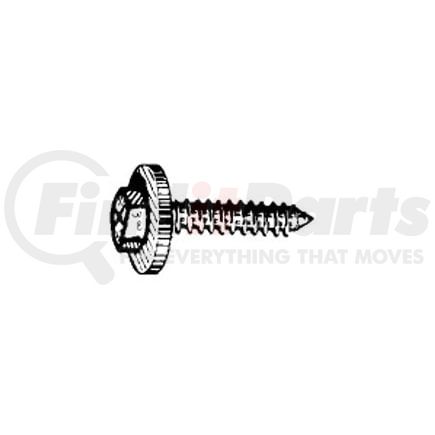 2514 by W & E FASTENERS - #8 X 1" Indented Hex Head Phillips Tapping Screw With 7/16", Package Of 50