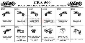CRA-500 by W & E FASTENERS - Door Lock Rod End Clip Assortment