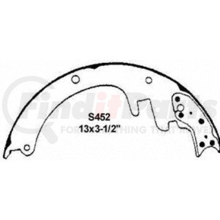 Wagner PAB452R Drum Brake Shoe OBSOLETE