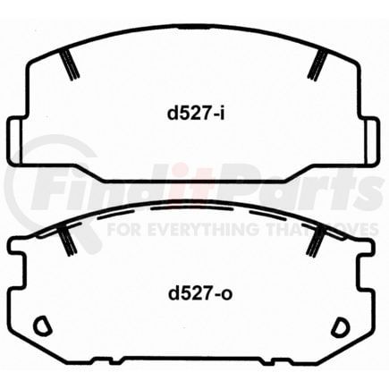 PD527 by WAGNER - Wagner ThermoQuiet PD527 Ceramic Disc Brake Pad Set