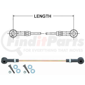 Haldex 90554137 Air Suspension Sensor Linkage Kit Link Assembly 11"