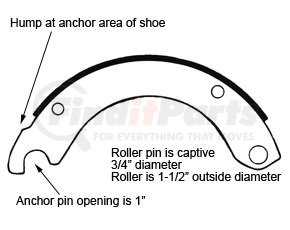 GR4591DXQR by HALDEX - Drum Brake Shoe and Lining Assembly - Rear, For Use w/ Dexter (PQ) Style