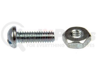 Dorman 784-700 Screw Machine Screw-Round Head Slotted- 6-32 x 1/2 In. With Hex Nut