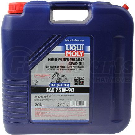 20014 by LIQUI MOLY - High Performance Gear Oil (GL4+) SAE 75W-90