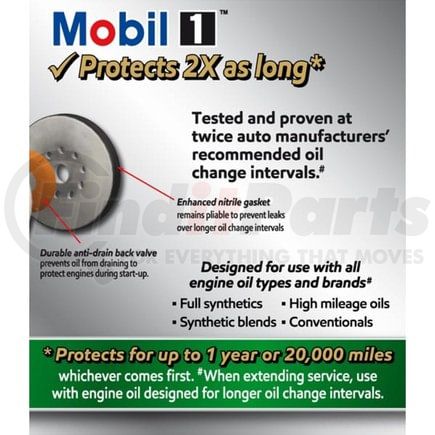 M1107A by MOBIL OIL - Engine Oil Filter