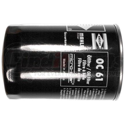OC61 by MAHLE - Engine Oil Filter