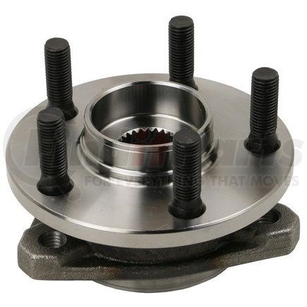 513138 by MOOG - Wheel Bearing and Hub Assembly - Front, 5 Studs, 26 Splines, Triangular Flange