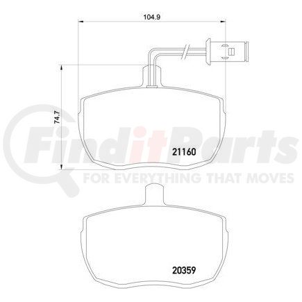 355005831 by HELLA - Disc Brake Pad Set