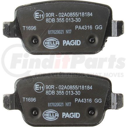 355013301 by HELLA - Disc Brake Pad Set