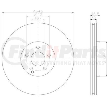 355110112 by HELLA - Disc Brake Rotor