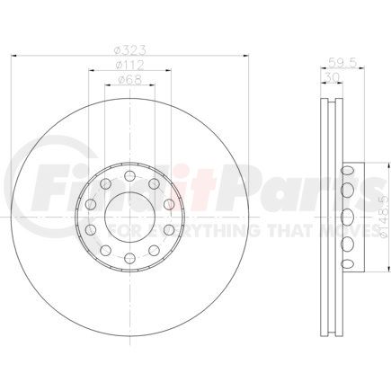 355106702 by HELLA - Disc Brake Rotor