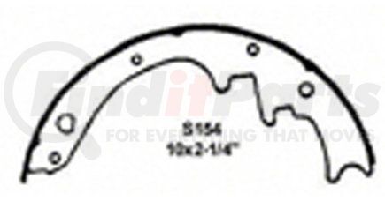 PAB154R by WAGNER - Wagner ThermoQuiet PAB154R Drum Brake Shoe Set