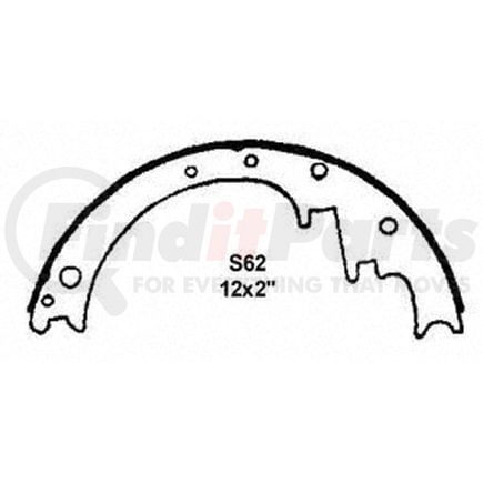 PAB62 by WAGNER - Wagner ThermoQuiet PAB62 Drum Brake Shoe Set