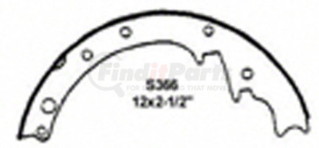 PAB366R by WAGNER - Wagner ThermoQuiet PAB366R Drum Brake Shoe Set