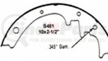 PAB481R by WAGNER - Wagner ThermoQuiet PAB481R Drum Brake Shoe Set