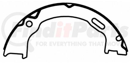 PAB745 by WAGNER - Wagner ThermoQuiet PAB745 Parking Brake Shoe Set