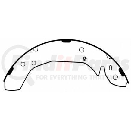 PAB746 by WAGNER - Wagner ThermoQuiet PAB746 Drum Brake Shoe Set
