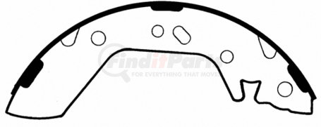 PAB749 by WAGNER - Wagner ThermoQuiet PAB749 Drum Brake Shoe Set