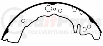 PAB754 by WAGNER - Wagner ThermoQuiet PAB754 Drum Brake Shoe Set