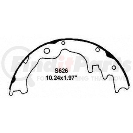 PAB626 by WAGNER - Wagner ThermoQuiet PAB626 Drum Brake Shoe Set