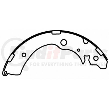 PAB627 by WAGNER - Wagner ThermoQuiet PAB627 Drum Brake Shoe Set