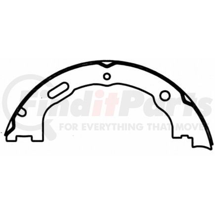 PAB809 by WAGNER - Wagner ThermoQuiet PAB809 Parking Brake Shoe Set