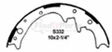 PAB332 by WAGNER - Wagner ThermoQuiet PAB332 Drum Brake Shoe Set