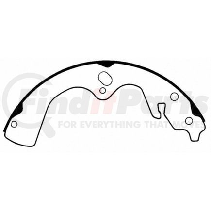 PAB737 by WAGNER - Wagner ThermoQuiet PAB737 Drum Brake Shoe Set