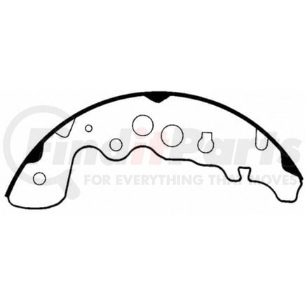 PAB738 by WAGNER - Wagner ThermoQuiet PAB738 Drum Brake Shoe Set