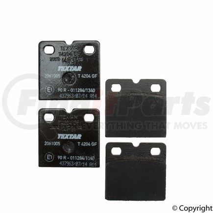 20610 05 by TEXTAR - Parking Brake Pad Set for VOLKSWAGEN WATER