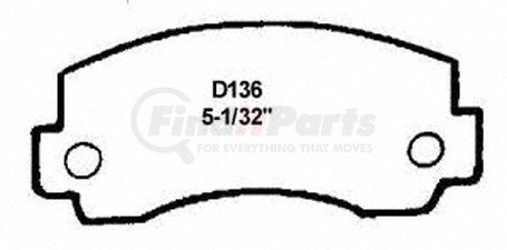 PD136A by WAGNER - Wagner ThermoQuiet PD136A Ceramic Disc Brake Pad Set