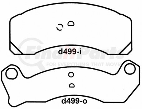 PD499 by WAGNER - Wagner ThermoQuiet PD499 Ceramic Disc Brake Pad Set