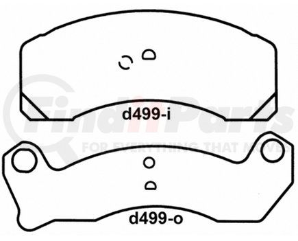 SX499 by WAGNER - Wagner SevereDuty SX499 Semi-Metallic Disc Brake Pad Set