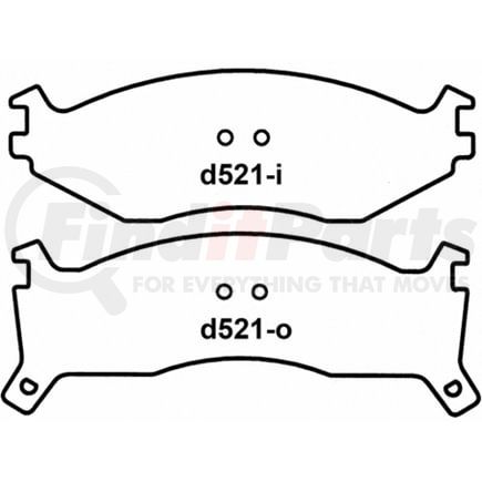 SX521 by WAGNER - Wagner SevereDuty SX521 Semi-Metallic Disc Brake Pad Set