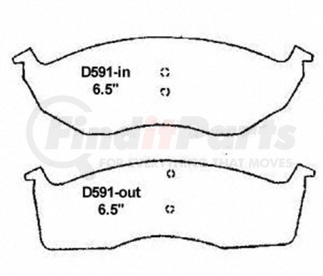 SX591 by WAGNER - Wagner SevereDuty SX591 Semi-Metallic Disc Brake Pad Set