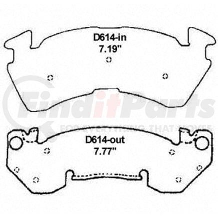 SX614A by WAGNER - Wagner SevereDuty SX614A Semi-Metallic Disc Brake Pad Set