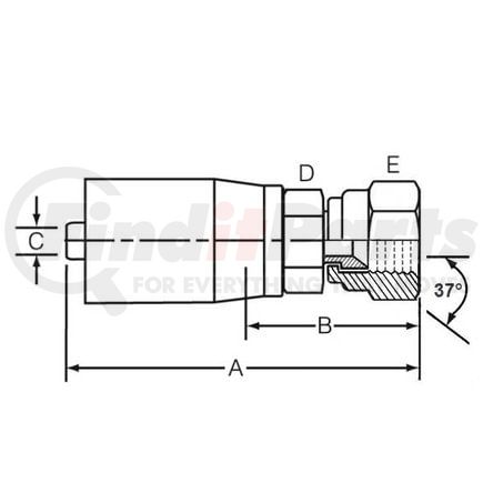 Dayco 151062 Hydraulic Coupling / Adapter XG06-04FJ