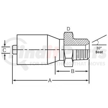 Dayco 151248 Hydraulic Coupling / Adapter XG08-06MP