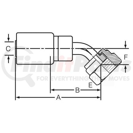 Dayco 151741 Hydraulic Hose XG04-06OF45T